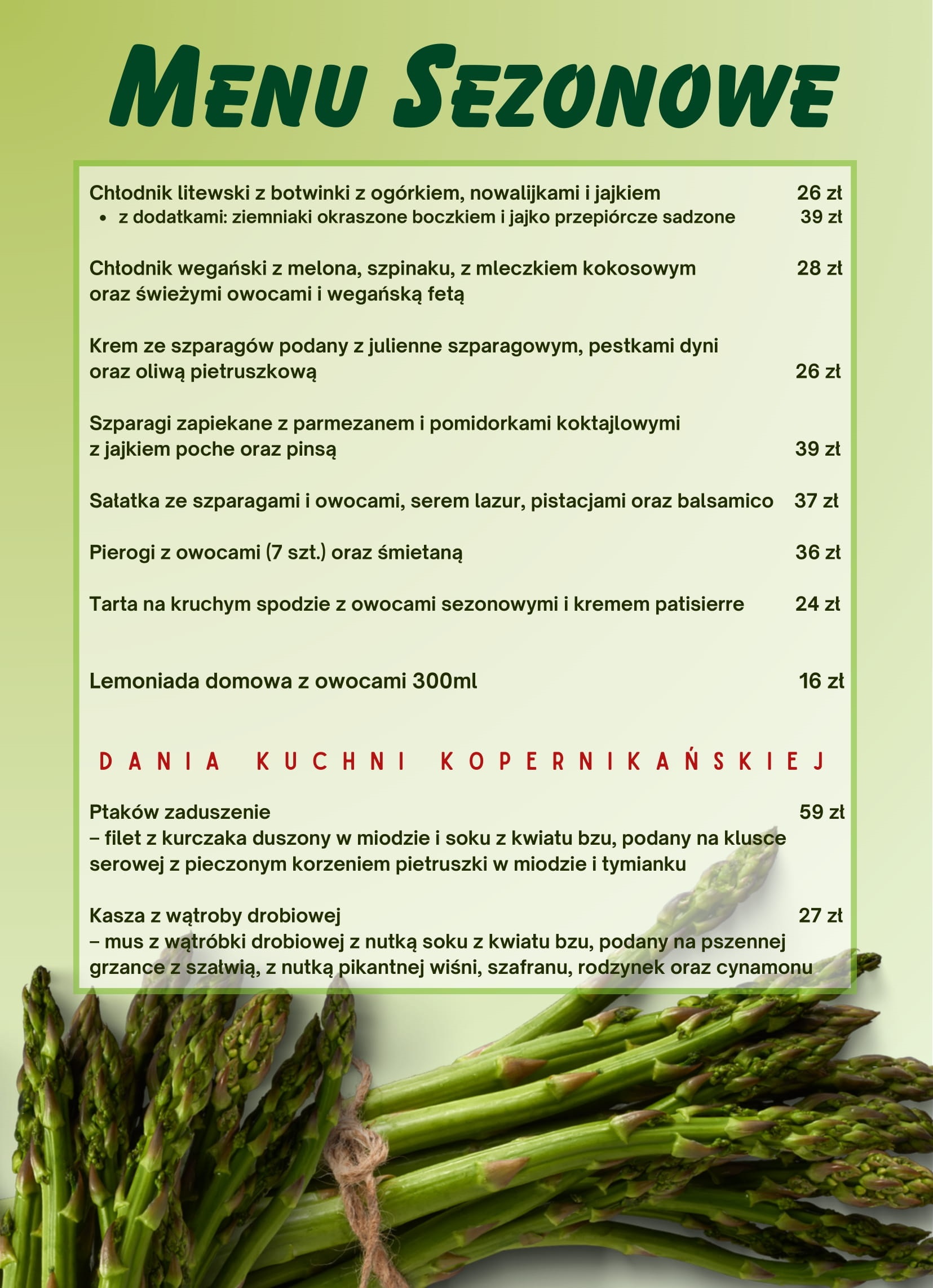 szparagowe menu sezonowe
